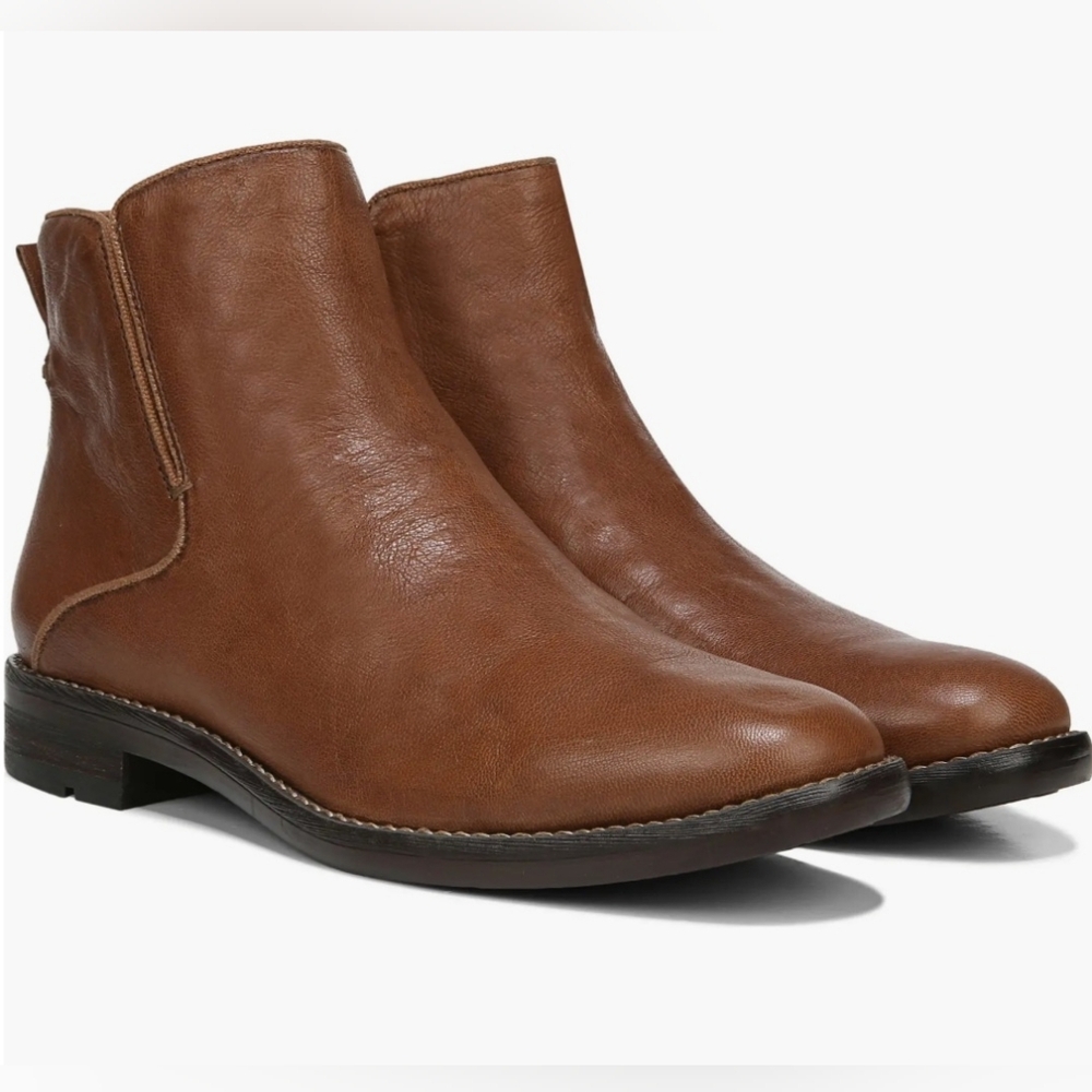 Franco Sarto Marcus Cognac Chestnut Brown Ankle Boots Size 6